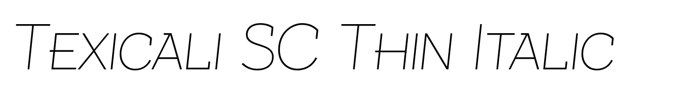 Texicali SC Thin Italic